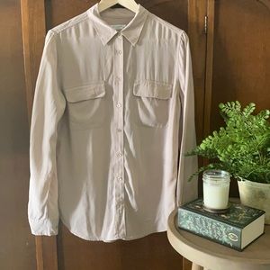 Equipment blush silk blouse, M